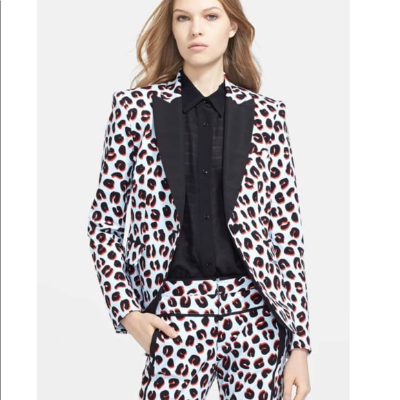 veronica beard leopard blazer
